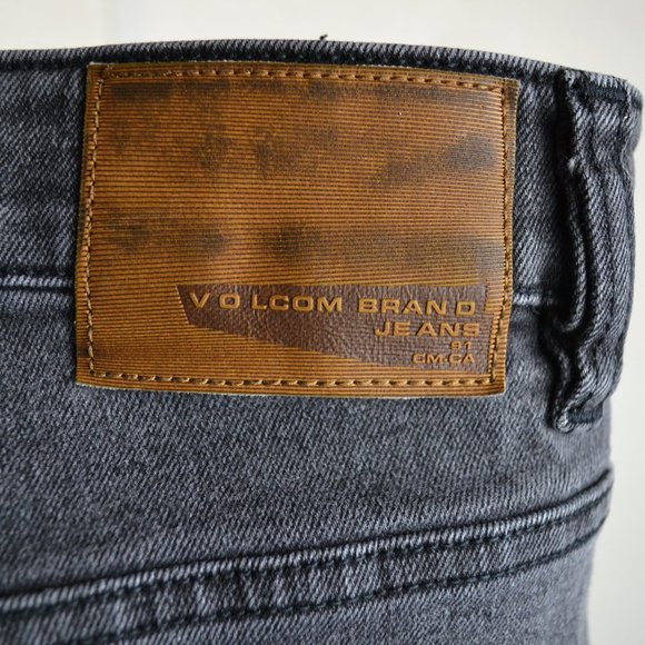 Goth dark grey charcoal Jeans men's 32x 30 Volcom - Picture 9 of 12